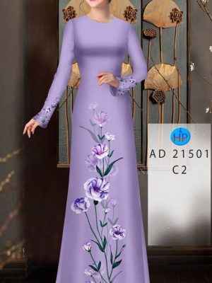 Vải Áo Dài Hoa In 3D AD 21501 24